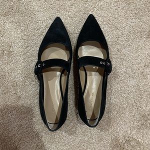 Ann Taylor black flats size 7.5 suede